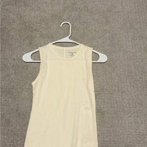 American Eagle Ribbed Top in Cream